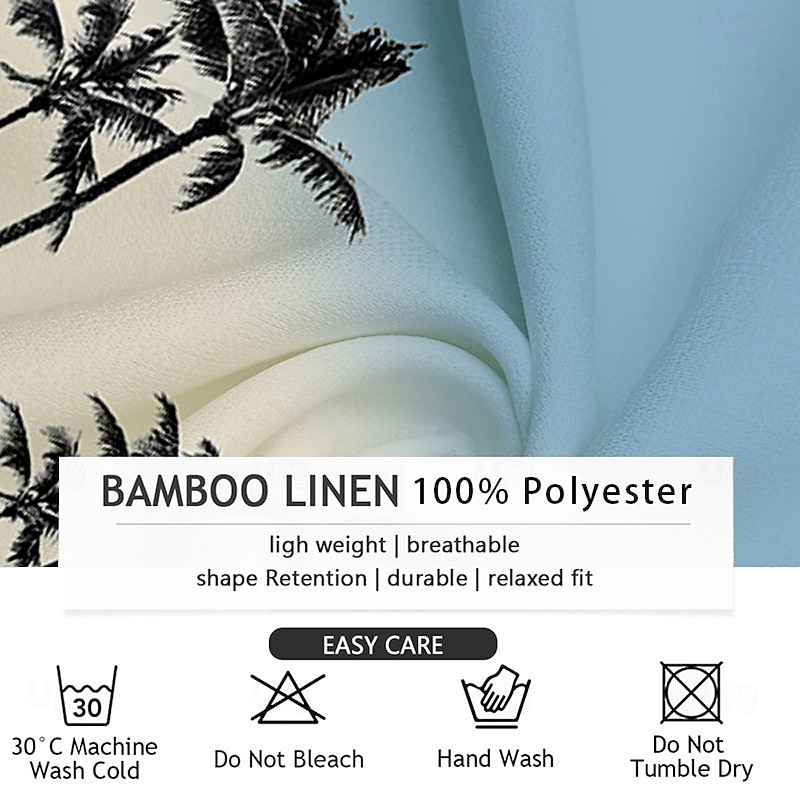 Men's Coconut Palm Casual Shirt Summer Hawaiian Shirt Aloha Shirt Short Sleeve Hawaiian Resort Causal Casual Summer Spring Turndown Button Up Pink Blue Green Gray3