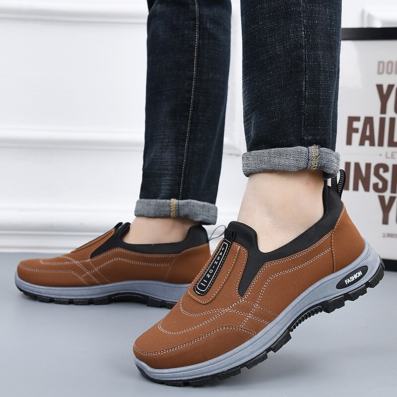 Men's Slip-On Hiking Shoes – Lightweight Non-Slip Outdoor Sneakers for Casual Walking and Trekking3