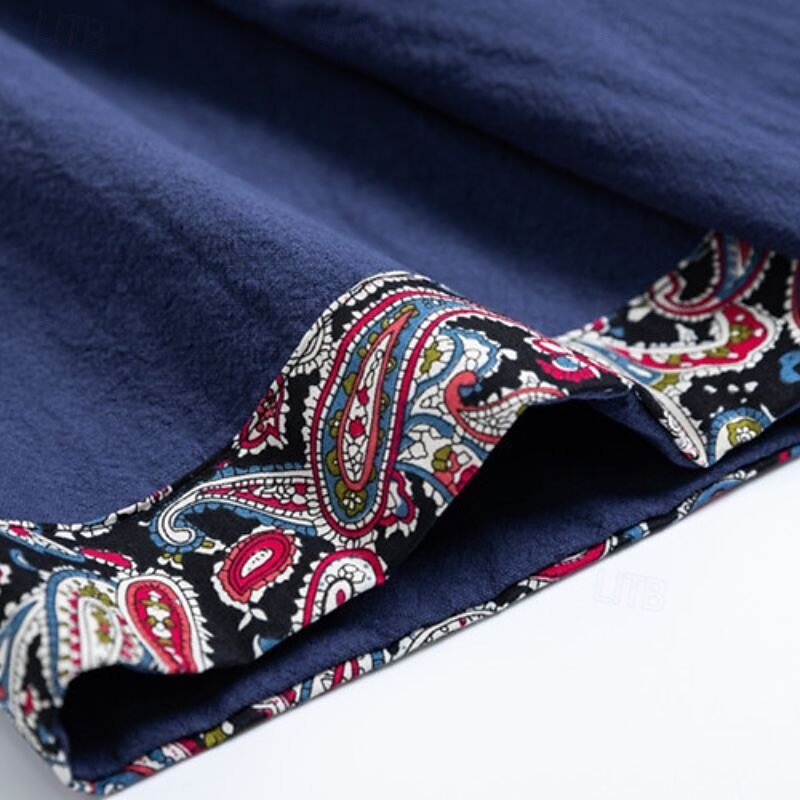 Men's Button T Shirt Henley Shirt Tee Tee Top Short Sleeve Henley Spring &  Fall Boho Paisley Damask Solid / Plain Color Fashion Designer Buckle Vacation Street Going out Black Light Green White Top4