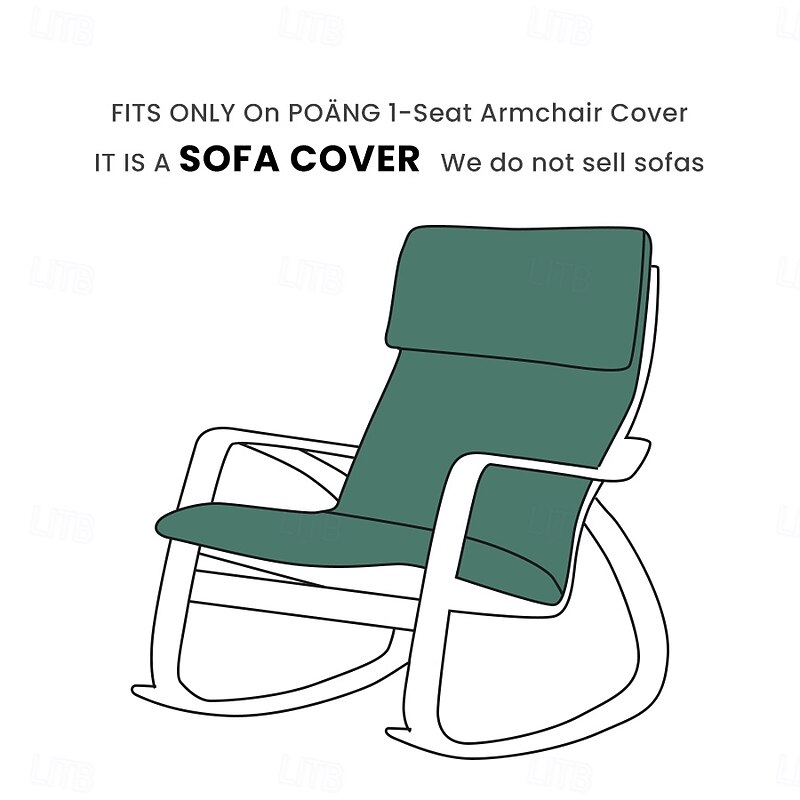 1-Seat Armchair Cover Cushion Pillow Version Solid Color Polyester Slipcovers POcover LITB PRIME cover2