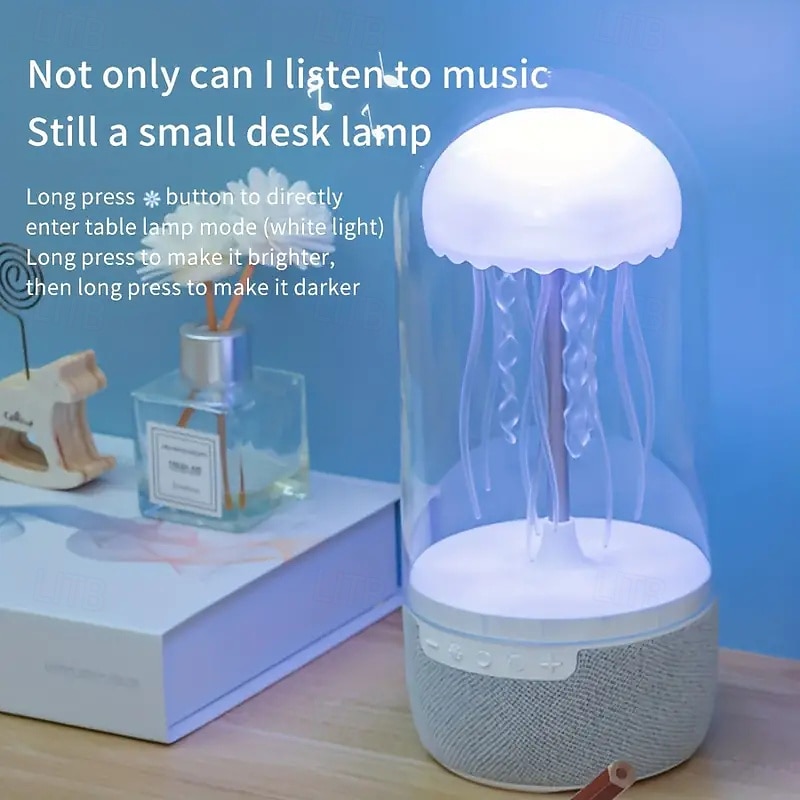 Colourful Light Jellyfish Speaker Mimics The Movement Scene Of Jellyfish Wireless Speaker With Tf/Type C Support Equipped With Light Conversion And Unique Ambient Speaker2