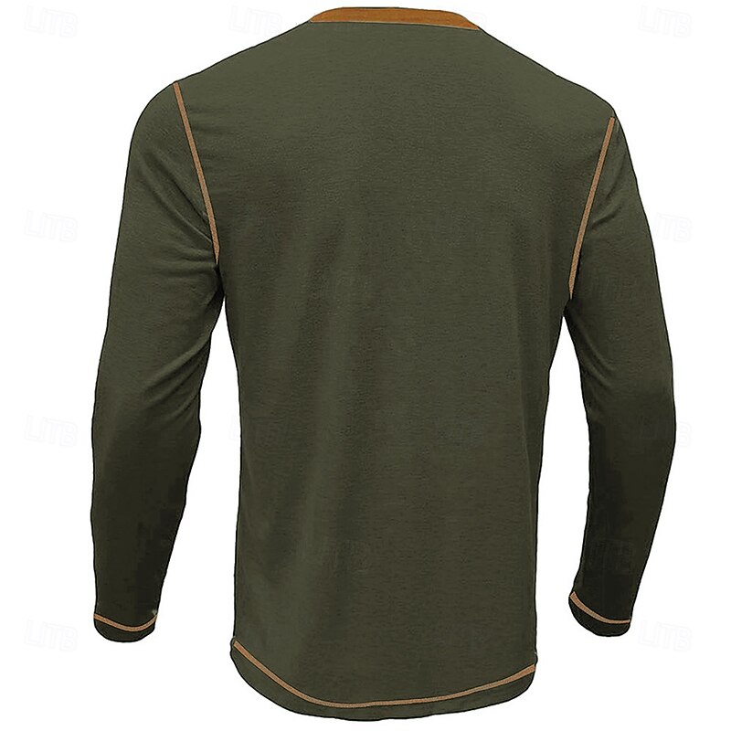 Men's Funny Car Enthusiast Long Sleeve Henley Shirt - 'Money Can't Buy Happiness But Car Parts' Graphic Tee2