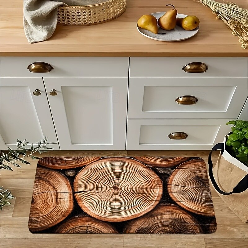 Vintage Wooden Area Rug Kitchen Mat Non-Slip Oil Proof Floor Mat Livingroom Rug Indoor Outdoor Mat Bedroom Decor Bathroom Mat Entrance Rug Door Mat2