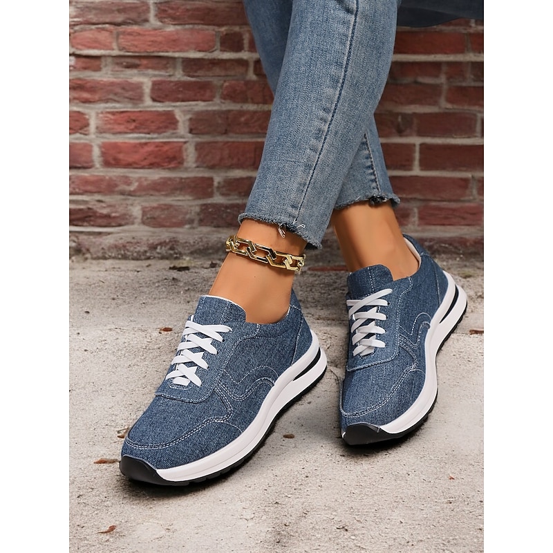 Women's Stylish Denim Sneakers with White Sole | Perfect for Casual and Everyday Wear3