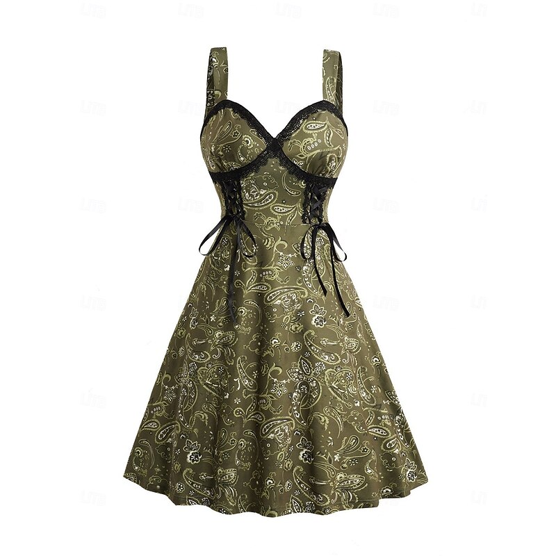 Retro Vintage 1950s Vintage Dress Dress Masquerade Fancy Dress Women's Carnival New Year Masquerade Casual Daily Bachelorette Party Adults' Dress