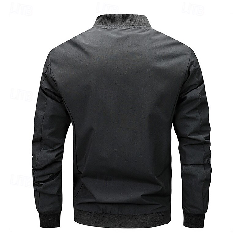 Men's Softshell Jacket Hiking Jacket Outdoor Windproof Windbreaker Jacket Traveling Black Green Khaki Dark Blue Grey3