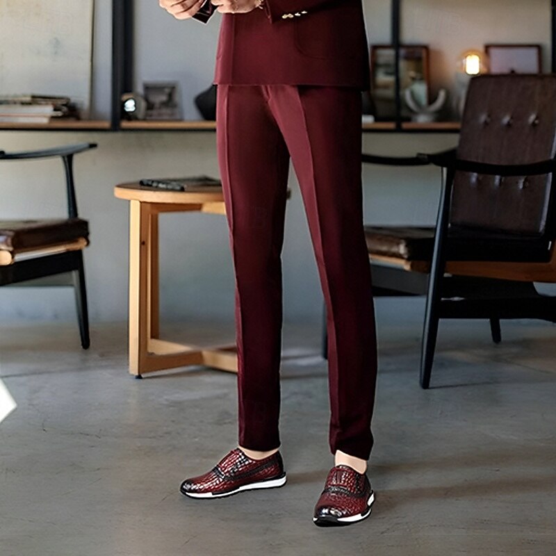 Men's Premium Cowhide Leather Sneakers with Crocodile Pattern and Lace-Up Design – Stylish Casual and Sporty Footwear2