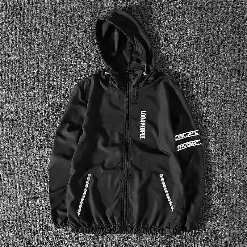 Men's Windbreaker Running Skin Jacket Pocket Full Zip Long Sleeve Outerwear Street Athletic Summer Hooded Solid Colored UV Sun Protection Quick Dry Lightweight Gym Workout Jogging Running Sportswear2