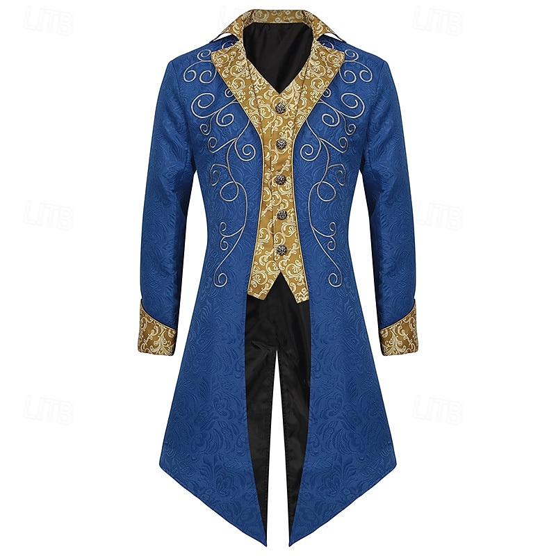 Punk & Gothic Medieval Steampunk Coat Cosplay Costume Tuxedo Vampire Gentleman Fancy Dress Men's Royal Steampunk Carnival Masquerade Performance Cocktail Party Renaissance Fair Adults' Coat2