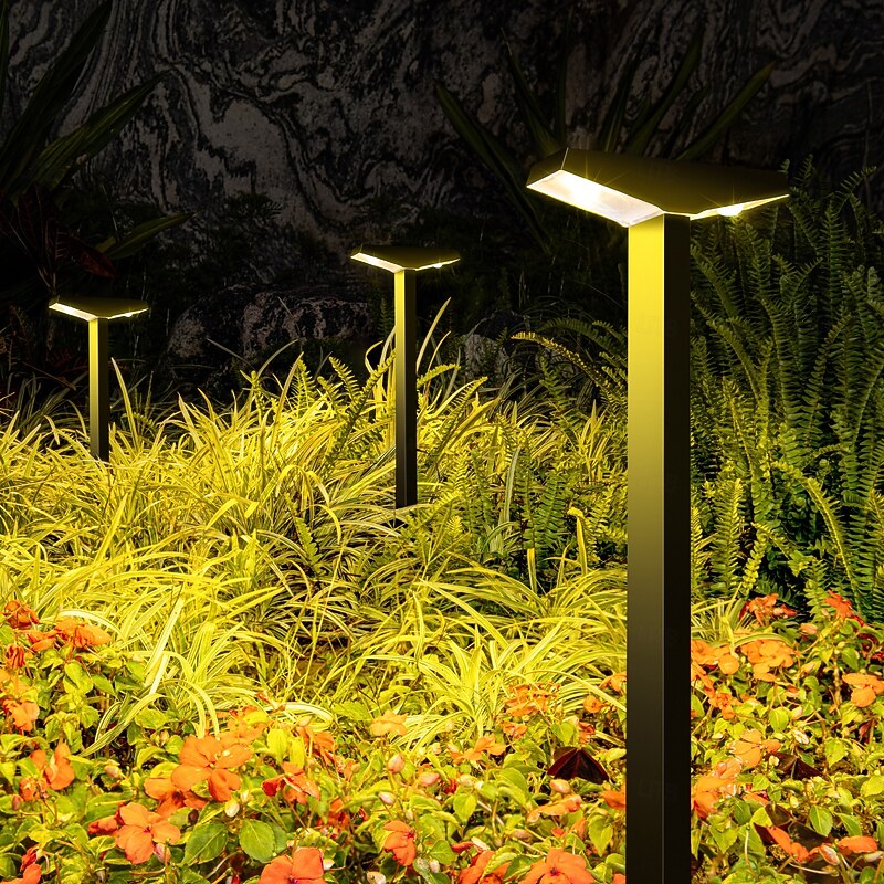 Solar Garden Light Outdoor Waterproof Pathway Light Grass Landscape Lamp Villa Yard Park Trail Lawn Pathway Decoration Lighting 1/2/4PCS4