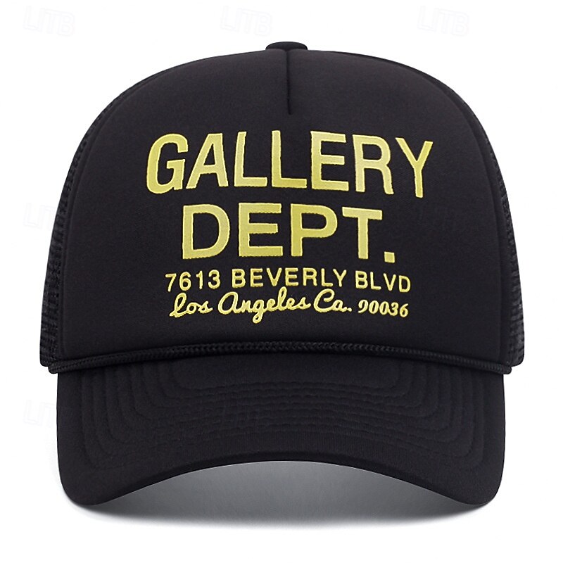 Men's Snapback Hat Baseball Cap Sun Hat Trucker Hat Mesh Cap Black White Cotton Mesh Back Adjustable Fashion Casual Daily Festival Print Sunscreen Breathable2