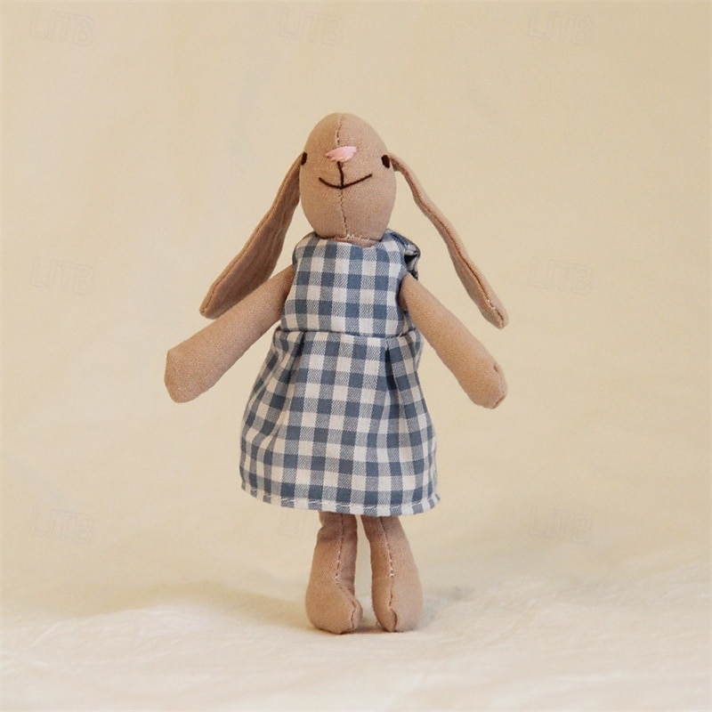 Waldorf Doll Accessories Handmade Soft Bunny Girl Accompany Rag Dolls Birthday Gift Knitted Doll Cute Girls Plush Doll Stuffed Toy Personalized Woven Doll Kit2