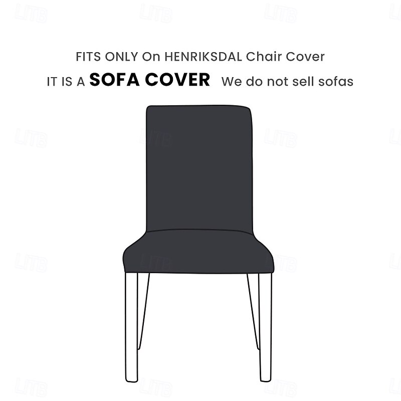 Chair Cover 100% Cotton Solid Color Quilted Cotton Slipcovers HENcover LITB PRIME cover2