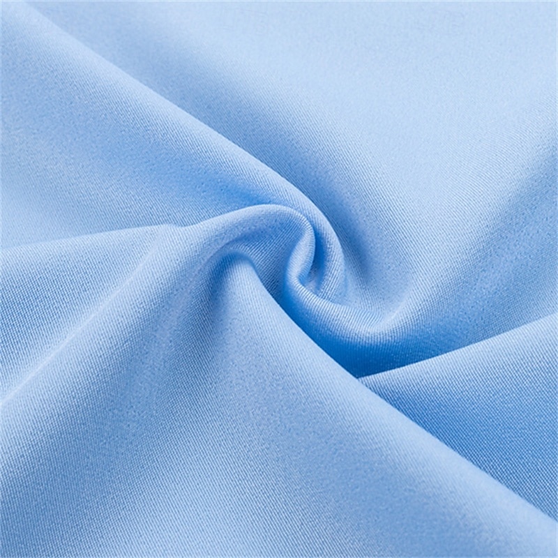 Men's Dress Shirt Non Iron Shirt Plain Wedding Outdoor Light Blue Black White Light Green Long Sleeve Turndown Summer Spring Clothing Apparel2