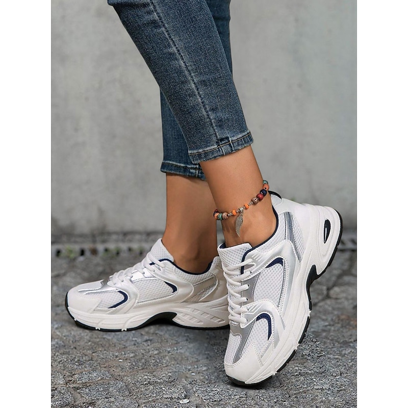 Women's Blue Athletic Sneakers with Mesh Upper and Cushioned Sole - Stylish Running Shoes for Sports, Walking, and Casual Wear2