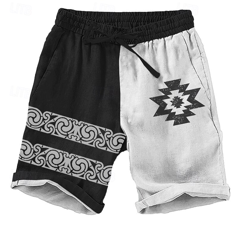 Men's Aztec Ethnic Shorts Beach Shorts Casual Shorts Mid Waist Vacation Streetwear Hawaiian Outdoor Casual Holiday Drawstring Side Pockets Designer Clothing Apparel3