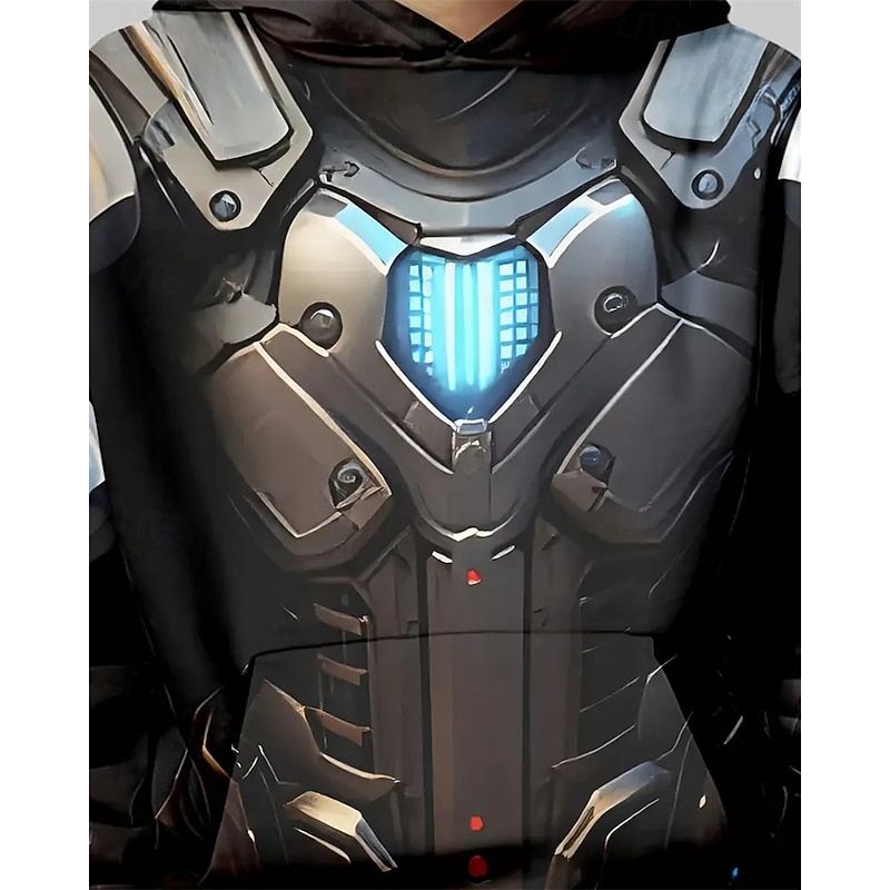 Boys 3D Graphic Hoodie Long Sleeve Spring Fall Fashion Streetwear Kids 4-12 Years Hooded Outdoor Casual Daily Regular Fit3