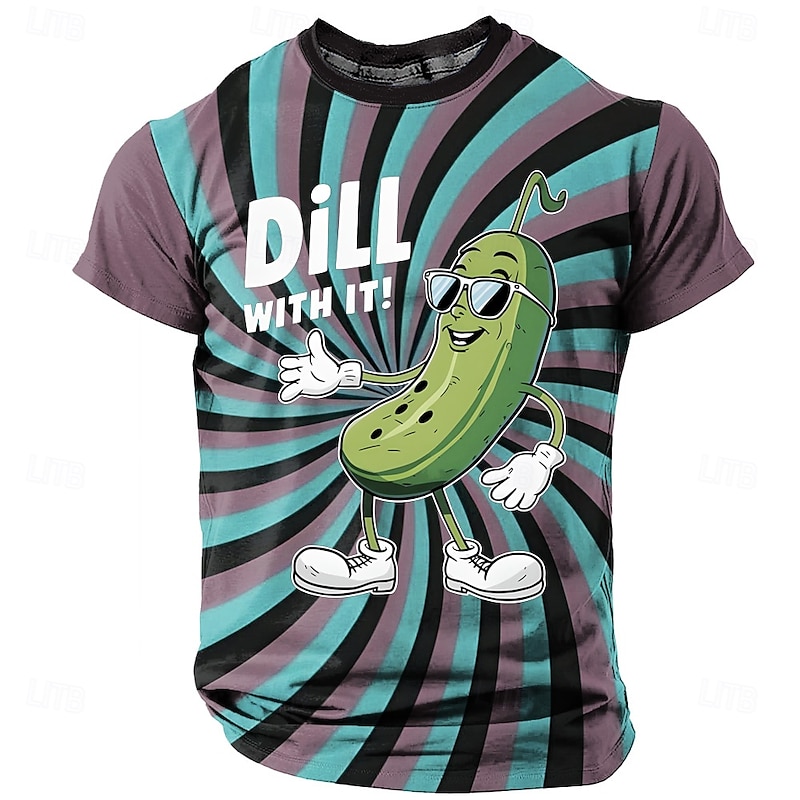 Men's Geometric Funny T Shirt Short Sleeve T shirt 3D Print Crew Neck Shirt Exaggerated Designer Party Holiday Club Yellow Red Blue Summer Spring Clothing Apparel S M L XL XXL XXXL2