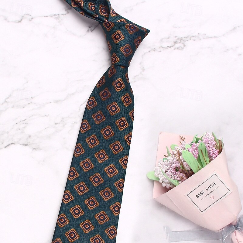 Men's Neckties Fashion Business Classic Argyle Wedding Party Daily Wear3