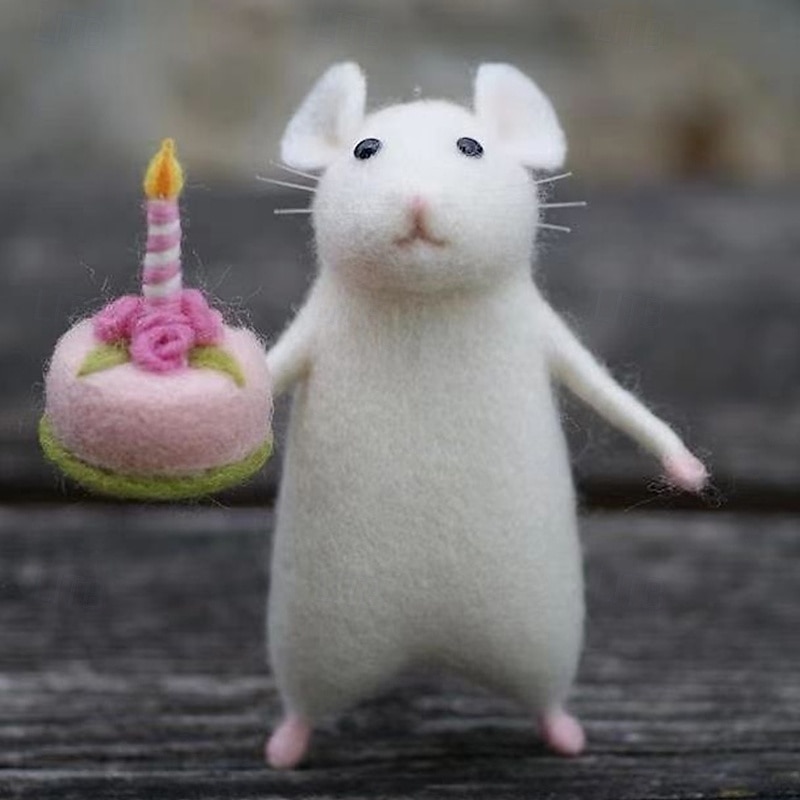 Waldorf Doll Accessories Handmade Soft Baby Mouse Girl Accompany Rag Dolls Birthday Gift Knitted Doll Cute Girls Plush Doll Stuffed Toy Personalized Woven Doll Kit3