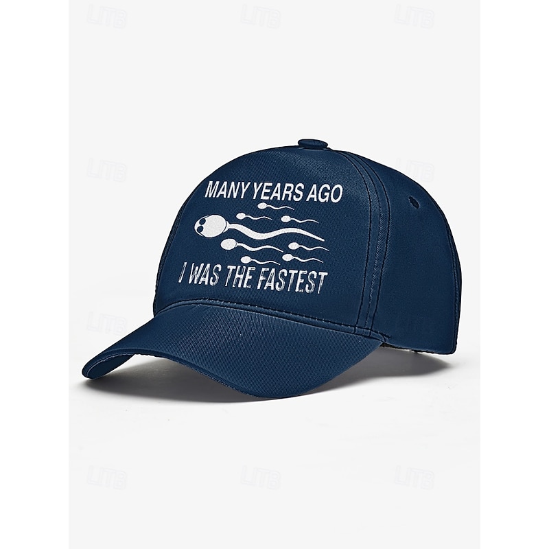 Funny Printed Baseball Cap with 'Many Years Ago I Was the Fastest' Quote, Adjustable Dad Hat for Men and Women, Perfect for Casual Wear, Gag Gifts, and Parties4