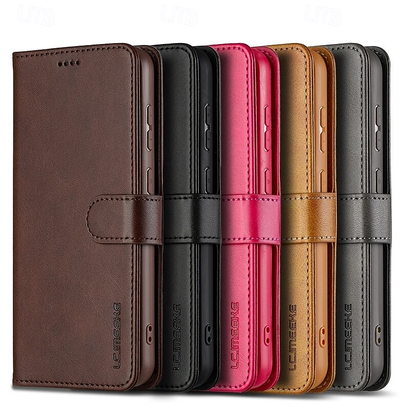 Phone Case For Samsung Galaxy S25 S24 S24 FE S23 S22 S21 Ultra Plus S20 Flip Cover with Stand Holder Magnetic Card Slot Retro TPU PU Leather