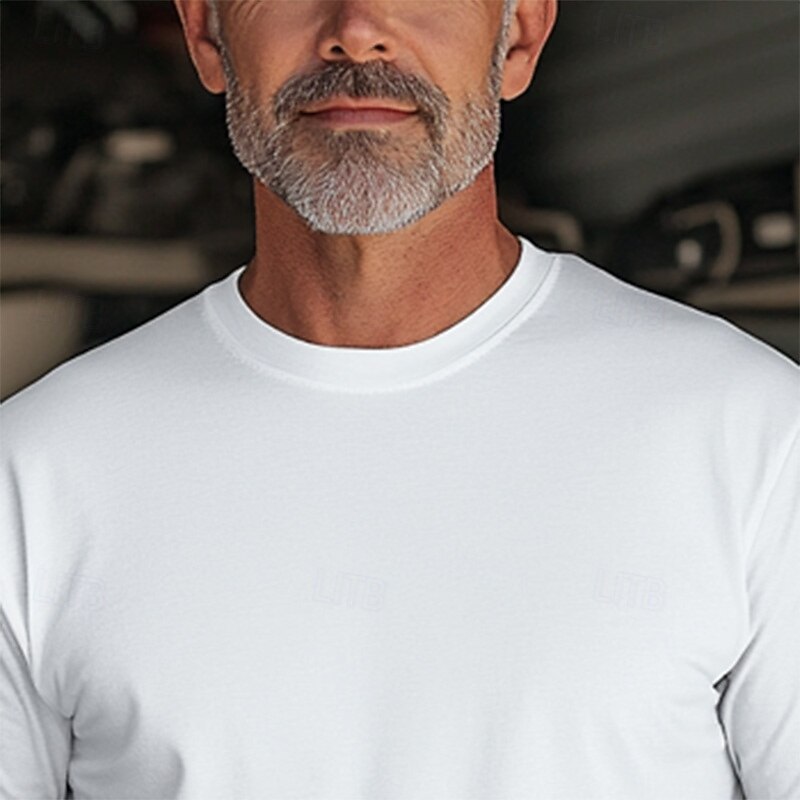 Men's T Shirt Short Sleeve Crew Neck Summer Spring Fall Solid Color Fashion Cool Daily Crewneck Classic Style Modern Style Outdoor Office Work Black White Gray Top Tee for Men2