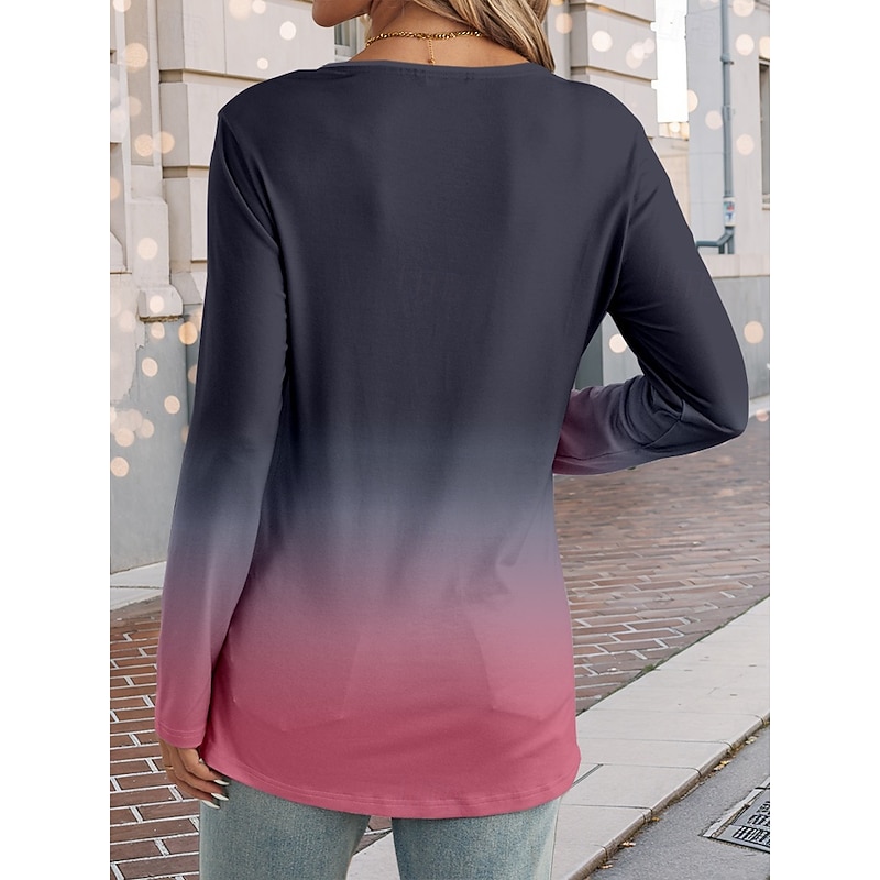 Valentine Women's Funny T Shirt Casual Floral Cat Regular Tops  Print Regular Fit Daily Pink Spring Fall2