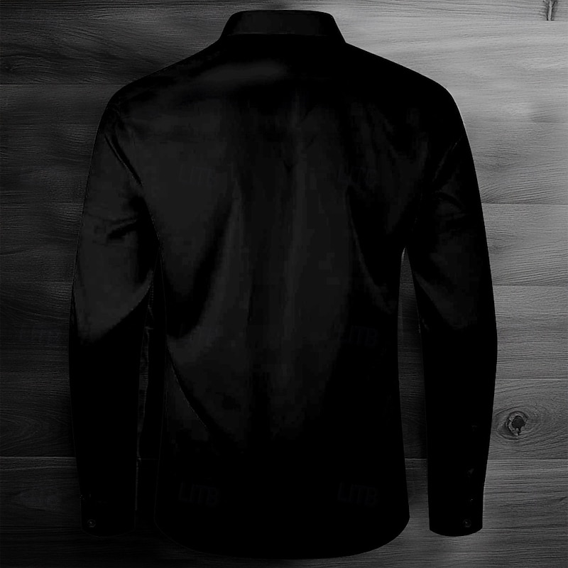 Men's Cool Skulls Casual Shirt Button Up Shirt Long Sleeve Dark Spring Fall Turndown Button Up Red Blue Purple Green Black-white4