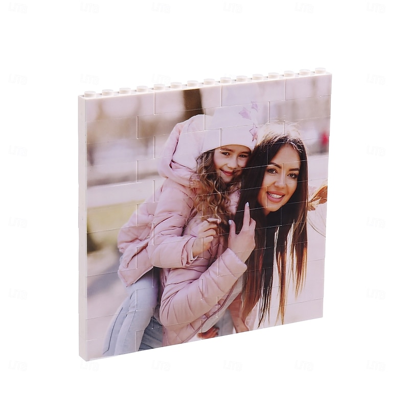 Personalized Photo Building Brick Puzzle Custom Wedding Gift for Couple Block Wedding Gift Square Shaped Double-Sided DIY Art Picture for Adults Block Puzzle Home Decor 3D Brick4