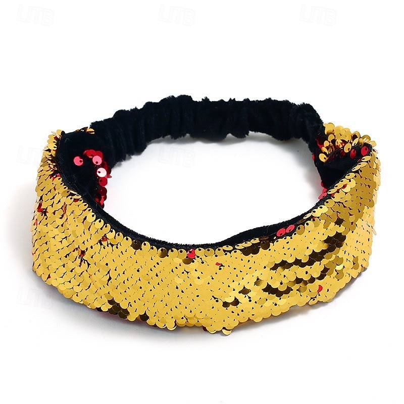 Sequin Headbands Elastic Stretch Sparkly Fashion Headband for Teens Girls Women Hairband Sport Head Band Party Favors Muticolored4