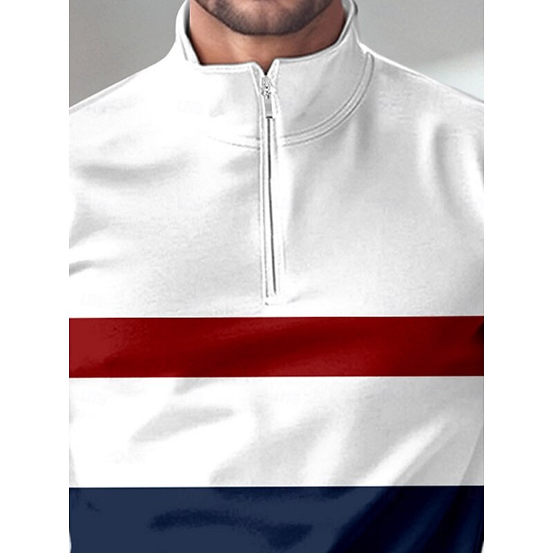 Men's Golf Polo Shirt Dark Blue Long Sleeve Top Golf Attire Clothes Outfits Wear Apparel4