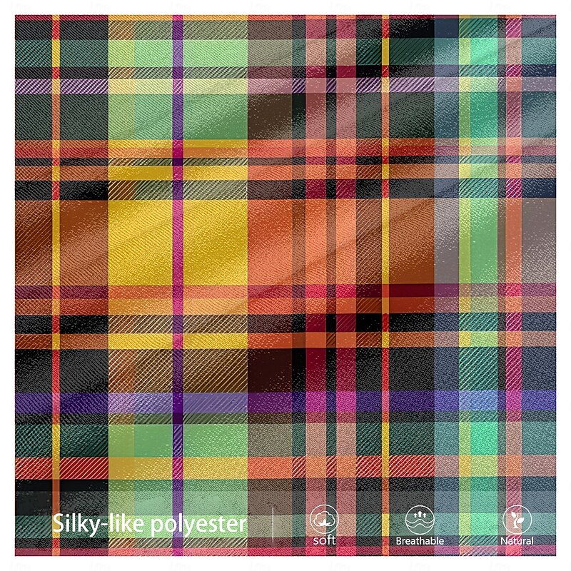 Men's Geometric Plaid / Check Dress Pants Mid Waist Vintage Fashion Casual Outdoor Vacation Home Zipper Pocket Summer Spring Fall 3D Print Multi Color3