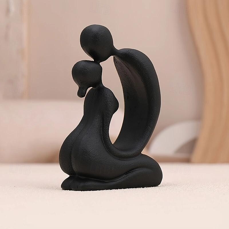 Resin Couple Kissing Statue, Artistic Craft for Home Living Room Office Cafe Decor, Versatile Indoor & Outdoor Tabletop Entrance Ornament Valentine's Day4