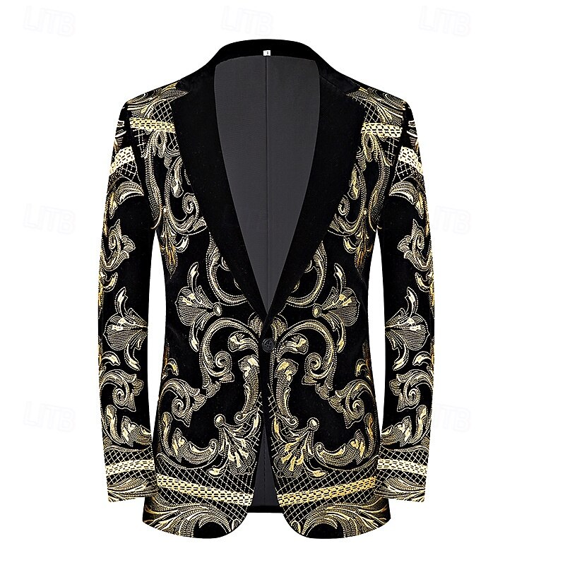 Retro Vintage Roaring 20s 1920s Coat Pants Outfits The Great Gatsby Gentleman Fancy Dress Men's Masquerade Party Event / Party Bachelorette Party Adults' Coat Pants All Seasons2