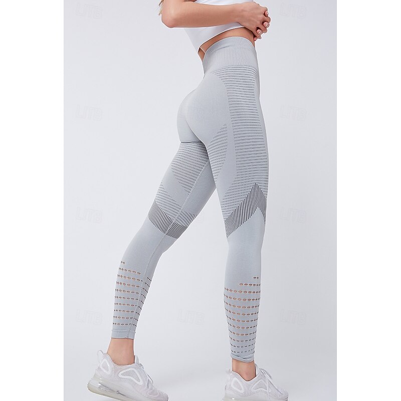 Women's Yoga Pants Yoga Leggings Cut Out Basic Butt Lift Tummy Control High Waist Pilates Gym Workout Workout Cropped Leggings Tights Fashion Black Pink Red Fall Winter Sports Activewear Stretchy Slim4