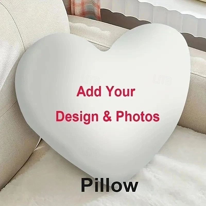 Personalized Valentine's Day Memorial Pillow Soft, Cuddly, Duplex Printed, Hand Washable, Zipper Closed, Cotton Filled, All-Season Decorative Throw Pillow for Cherished Memories