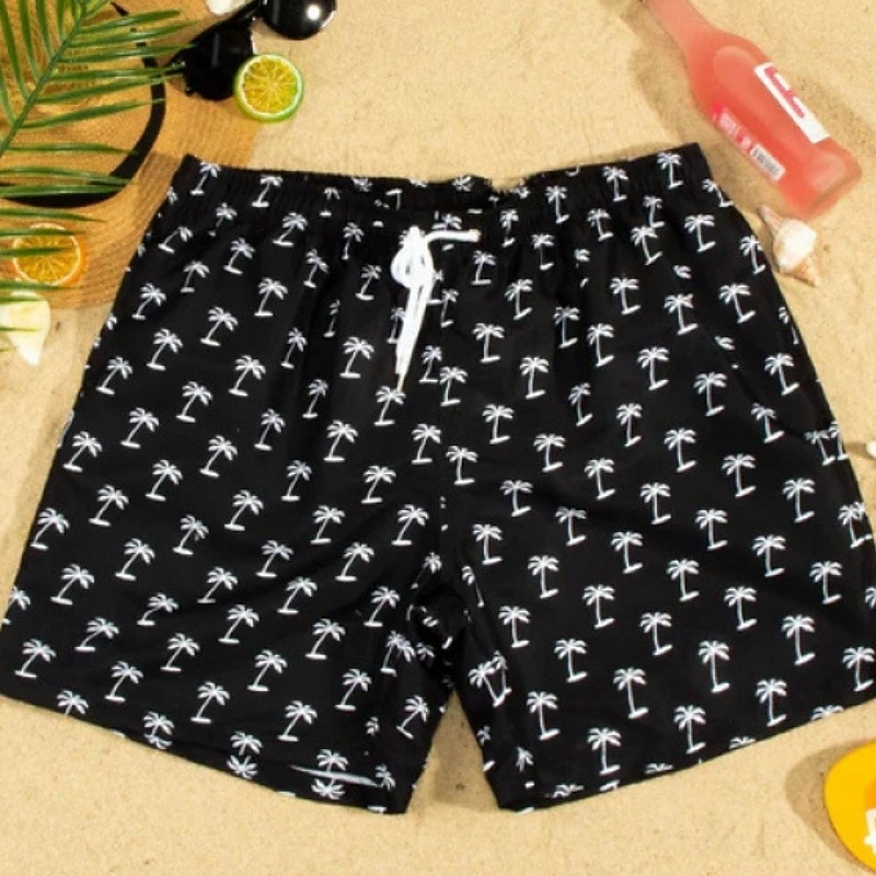 Men's Swim Trunks Swim Shorts Board Shorts Bathing Suit Drawstring with Pockets Swimming Surfing Beach Water Sports Tie Dye Tropical Summer Spring