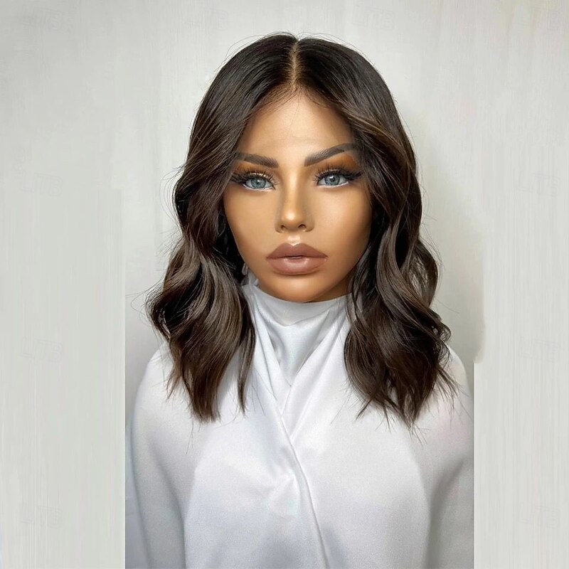 Human Hair 5x5 Closure 13x4 Lace Front Wig Short Bob Brazilian Hair Body Wave Auburn Multi-color Wig 130% 150% Density Ombre Hair 100% Virgin Pre-Plucked For Women Long Human Hair Lace Wig2
