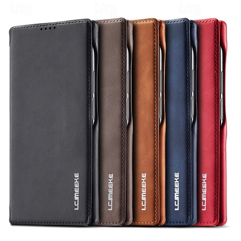 Phone Case For Samsung Galaxy S25 S24 S23 S22 S21 FE S21 Ultra Plus A54 A53 S20 A12 Flip Cover Magnetic Card Slot Shockproof Retro TPU PU Leather