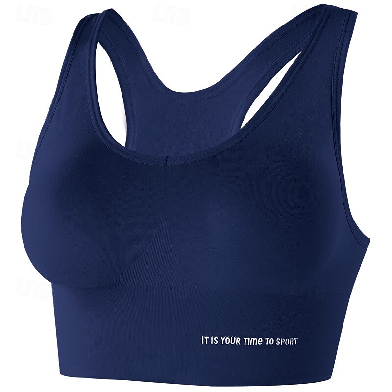 Women's Sports Bra Scoop Neck Weight Loss Fat Burner Comfortable Sleeveless Medium Support Sports Solid Color Sports Bra Top For Gym Workout Running Fitness Slim Activewear4
