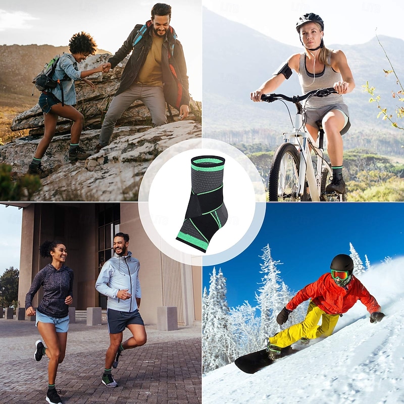 Ankle Support Brace, Adjustable Compression Ankle Support, for Men Women Achilles Tendon Support and Plantar Fasciitis, Stabilize Ligaments, Eases Pain Swelling and Sprained Ankle Pain 1PC4