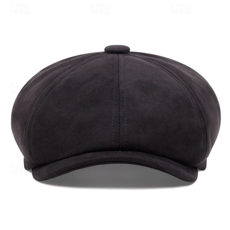 Men's Flat Cap Ascot Hat Newsboy Hat Black Brown Polyester Fashion Casual Street Daily Plain Adjustable Sunscreen Breathable2