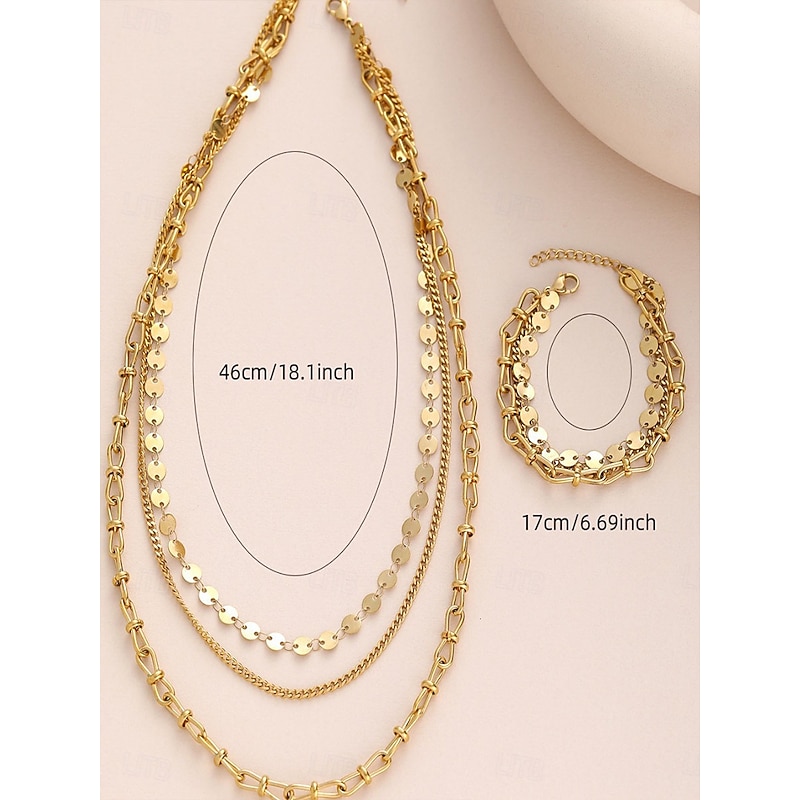 Necklace Chrome Gold Women's Elegant Fashion Layered Wedding irregular Necklace For Wedding Party3