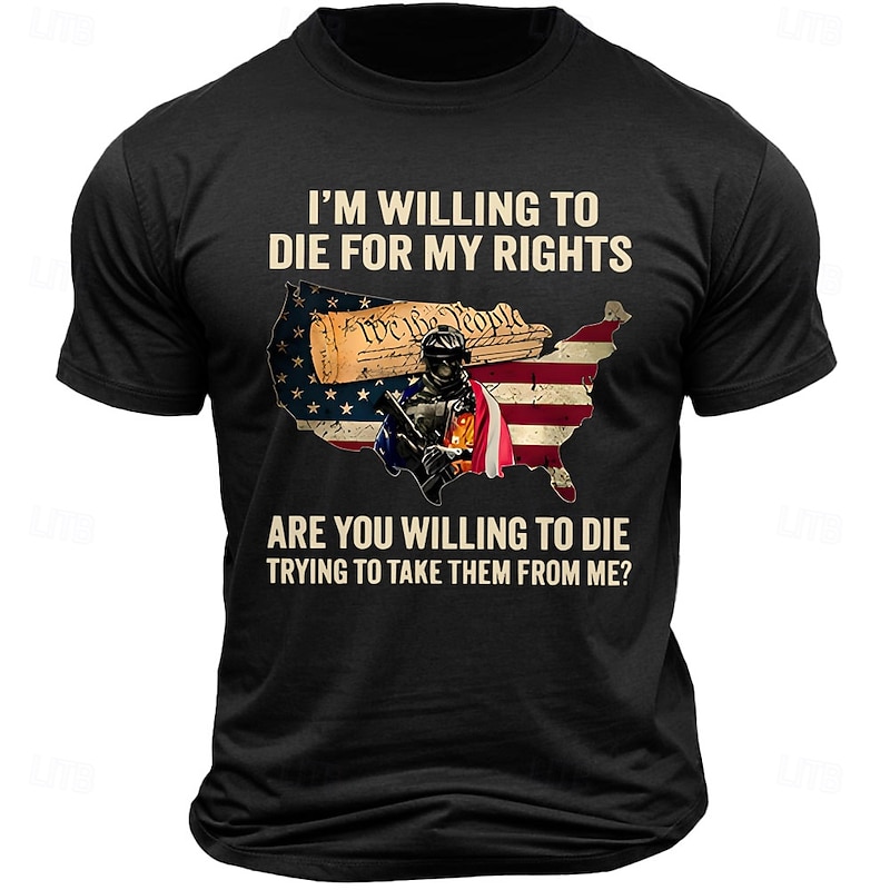 Men's American US Flag Veterans Patriotic T Shirt Tee Top 100% Cotton Short Sleeve Graphic Shirt Black White Army Green Comfortable Tee Vacation Street Fashion Designer Clothing3