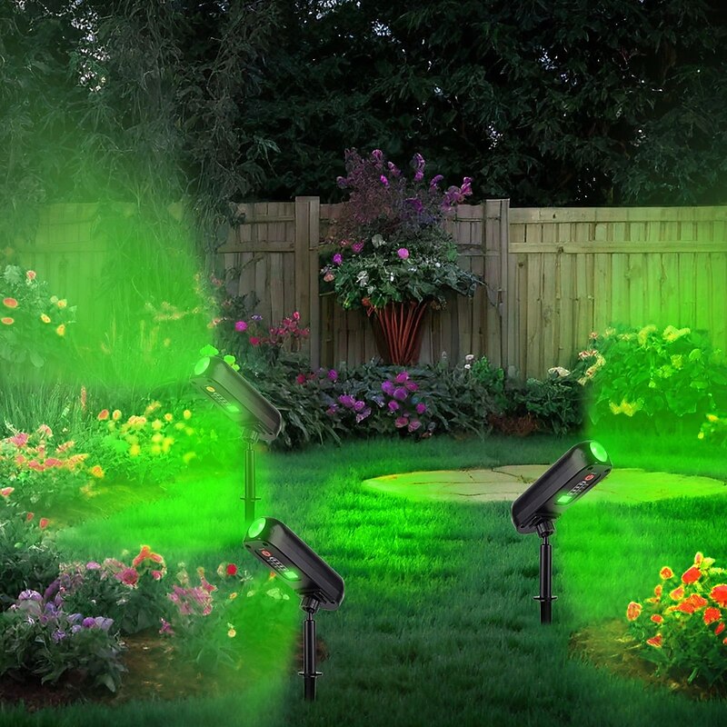 Solar Spotlights - Solar Uplights, Outdoor Solar LED Wall Light, IP65 Waterproof Green Pathway  Garden Lights for Trees, Pathway, Yard and Landscape Decoration 2/4pcs3