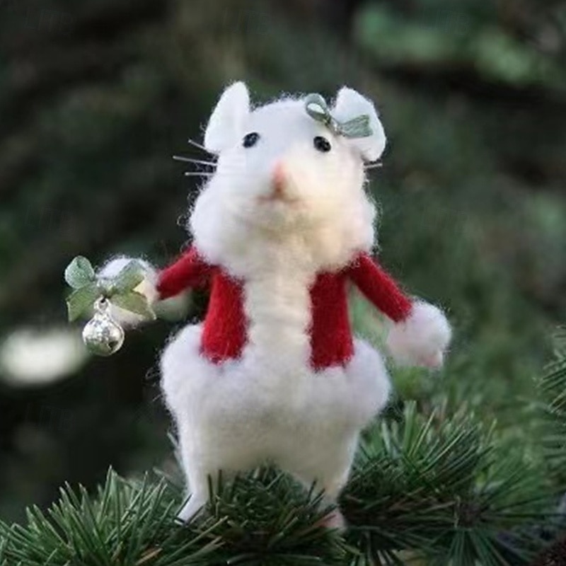 Waldorf Doll Accessories Handmade Soft Baby Mouse Girl Accompany Rag Dolls Birthday Gift Knitted Doll Cute Girls Plush Doll Stuffed Toy Personalized Woven Doll Kit - Main Image