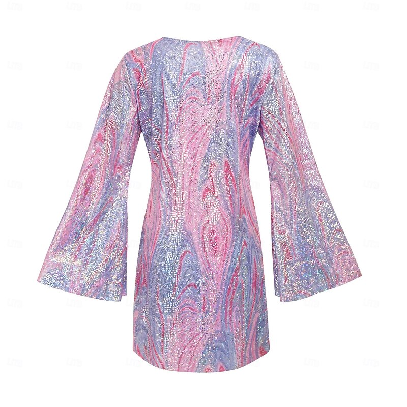 Retro Vintage 1970s Dress Jumpsuit Hippie Disco Sequins Fancy Dress Women's Carnival Costume Halloween Carnival Masquerade Event / Party Pride Parade Pride Month Adults' Dress Jumpsuit4