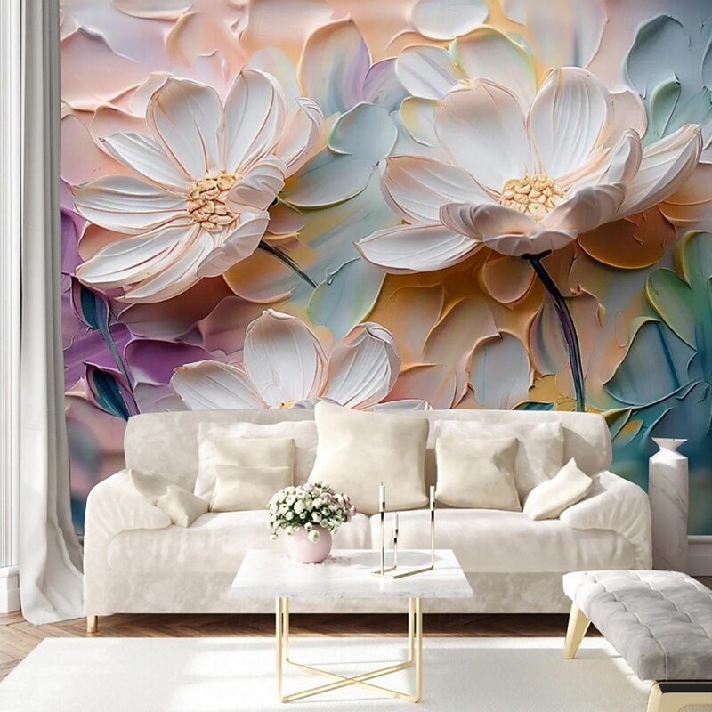 Abstract 3D Wallpaper Traditional Chinese Painting Home Decoration Wall Mural Roll Peel and Stick Removable PVC/Vinyl Material Self Adhesive/Adhesive Required Wall Decor for Living Room