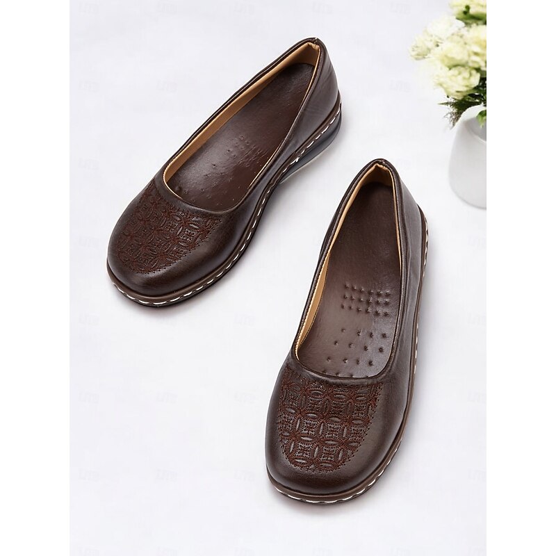 Women's Black Embroidered Slip-On Loafers with Cushioned Sole - Comfortable Casual Flats for Work and Everyday Wear3